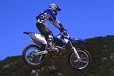 Dustin Nelson felt the '01 YZ426F actually had too much power this day at Glen Helen.