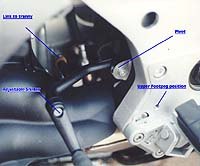 K12's complex adjustable footpeg/shifter setup 