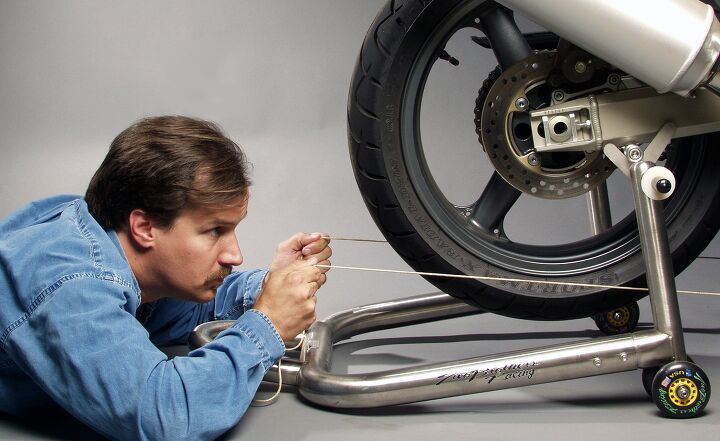 Using a string to check wheel alignment may seem like a lot of work