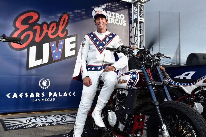 Iconic Daredevil Travis Pastrana Pays Homage To Evel Knievel In Vegas