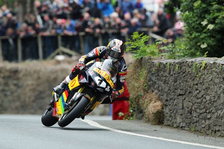 Manxman Connor Cummins on way to a podium in the 2019 Senior TT