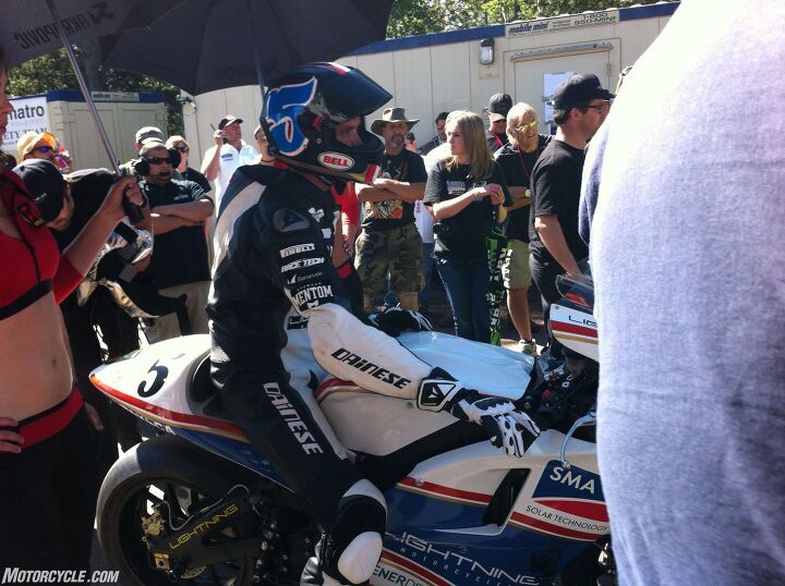 Lightning LS-218-riding Carlin Dunne at Pike’s Peak, 2013. Godspeed, Carlin.