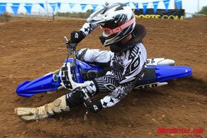 Steering quicker than the 2009 YZ, it took Joey a few laps to adjust to the all-new design.