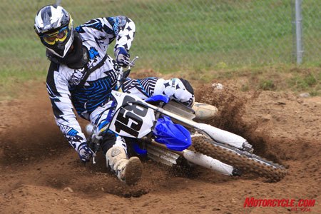 Making both the new YZ and MO look good, SoCal’s Joey Webb (#158) tore up Maryland’s Budds Creek MX track with ease.